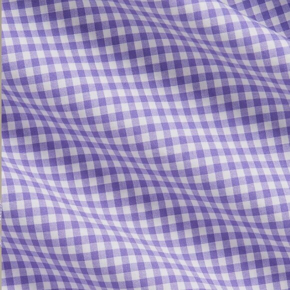Gingham Poplin Shirt . Lavender/White - Picture 6 of 6